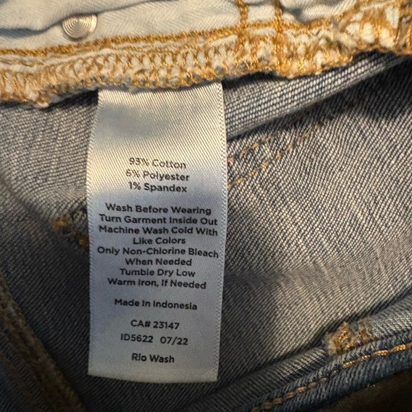 Talbots Straight Leg Jeans In Shore Wash Size 2 Petite 0336 - Picture 11 of 13